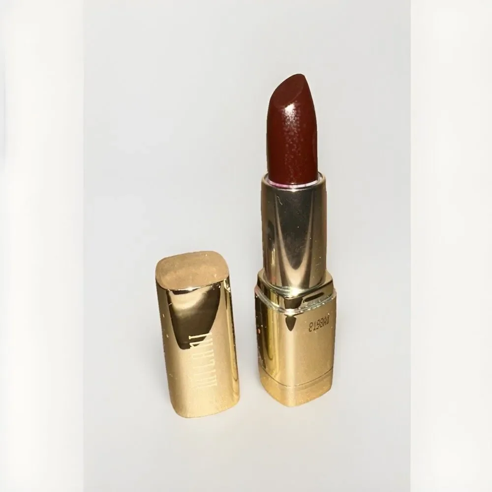 Milani Color Statement Lipstick 93 Red After Dark, brown 90s grunge